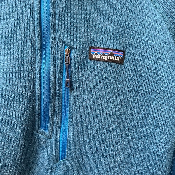 Men's Patagonia Men's Better Sweater® 1/4-Zip Fleece Teal Size Medium - Picture 3 of 16